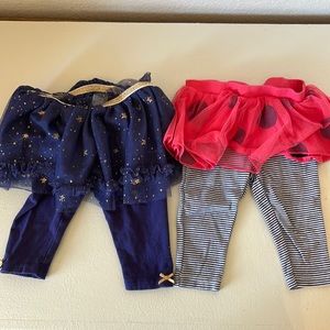 Baby Starters and Carter’s Skirt with legging attached. Size 6m.